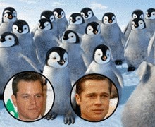 Matt Damon si Brad Pitt isi imprumuta vocile pentru Happy Feet 2