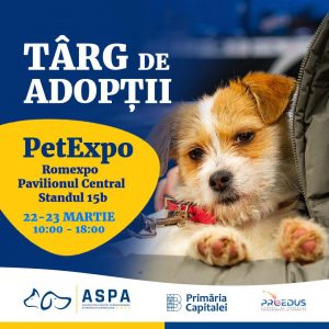 Târg de adopții ASPA pe 22-23 martie 2025. Vino să îți alegi și tu un blănos!